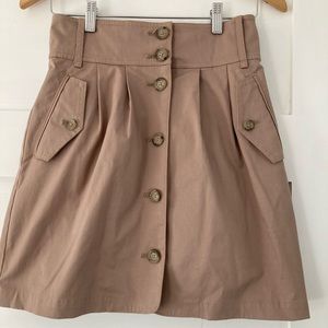 Club Monaco Button Front Safari Skirt